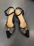 Bow Decor Pointy Toe Buckle Straps Heel